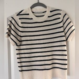 Abercrombie & Fitch Cream and Black Knit Sweater